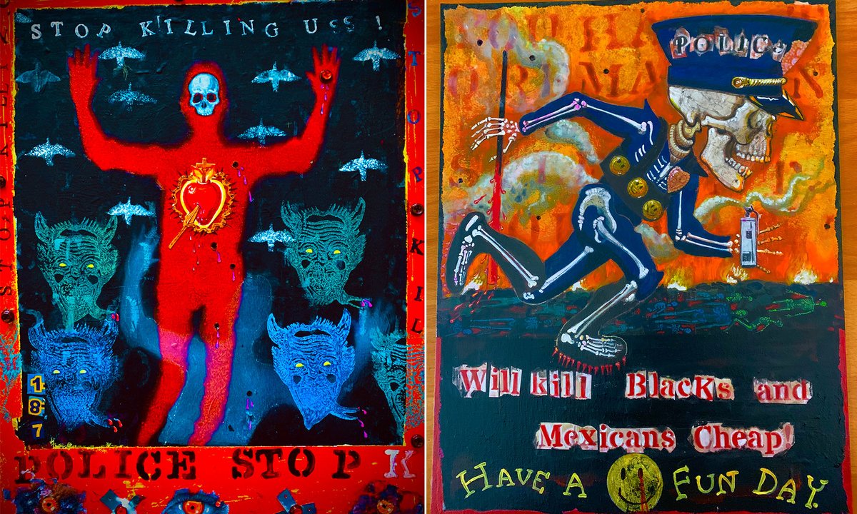 Artist says California metropolis censored his exhibition after native police took offense Artist says California metropolis censored his exhibition after native police took offense