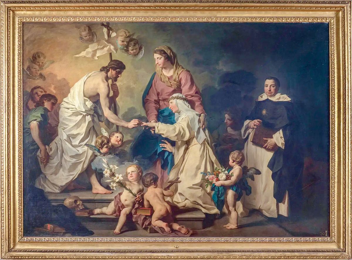 Pierre Subleyras’s The Mystical Marriage of St Catherine de’ Ricci (1746) Courtesy Gallerie degli Uffizi