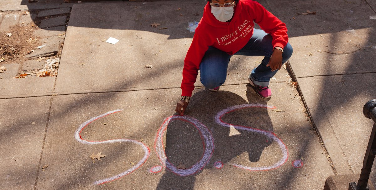 Ariel, a user of the S.O.S. (System of Support) platform in New York