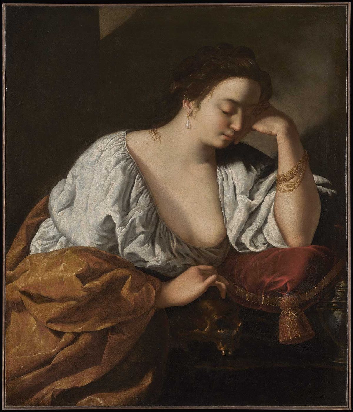 The recently rediscovered Penitent Magdalene (around 1626) by Artemisia Gentileschi is a standout attraction in the Old Master category, offered for sale at $7m by Robilant+Voena

Courtesy Robilant+Voena





