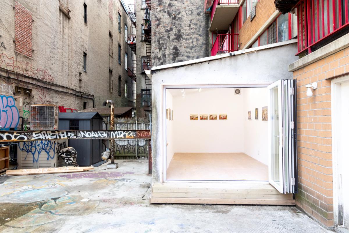 The storage shed outside Adam Zhu's Chinatown apartment where he puts on Market Gallery shows. Courtesy Market Gallery