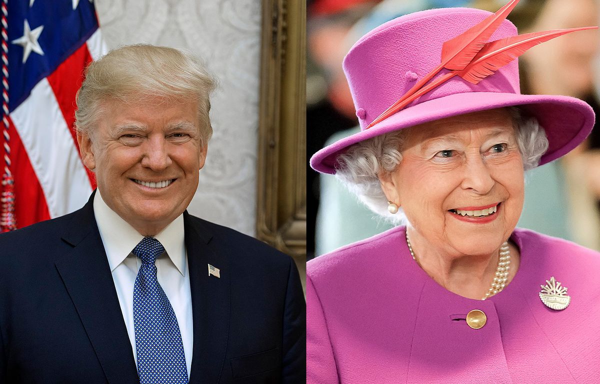 Donald Trump and Queen Elizabeth II