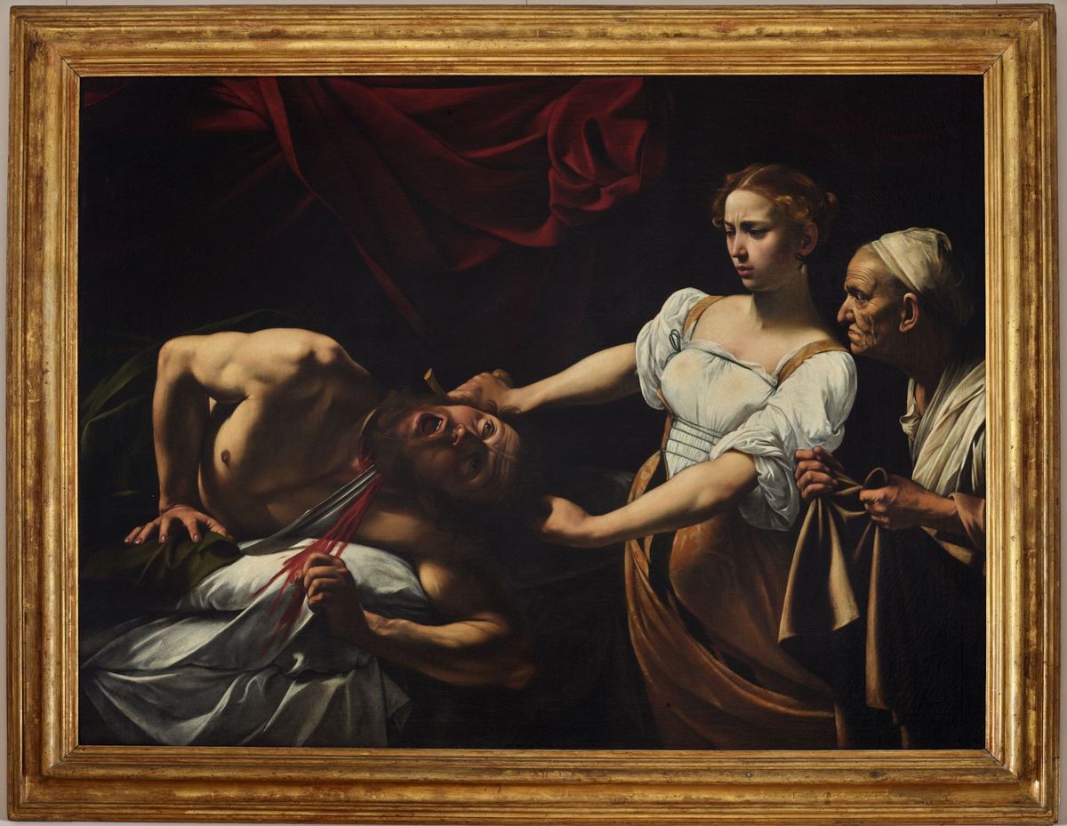 Michelangelo Merisi da Caravaggio, Judith and Holofernes, around 1599. On loan from the Gallerie Nazionali di Arte Antica. Palazzo Barberini, Rome Courtesy Minneapolis Institute of Art