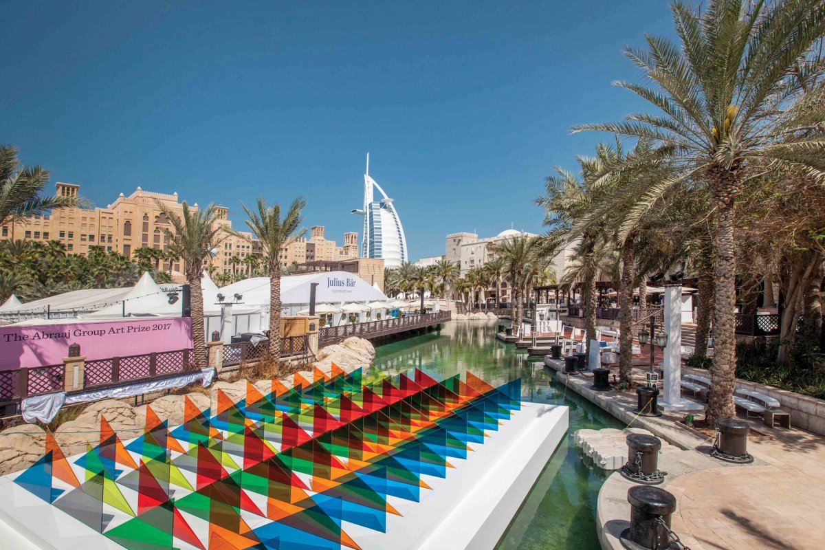 Abraaj Group Art Prize 2017 winner Rana Begum's work at Art Dubai Photo: Photo Solutions. Courtesy of Art Dubai