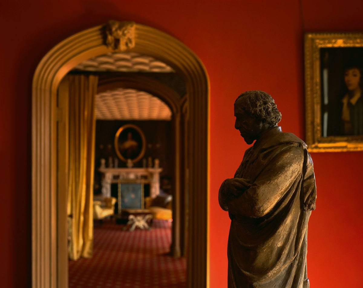 Hughenden Manor, Buckinghamshire. Purchased in 1848 by Benjamin Disraeli (his image in bronze, right), twice British prime minister
Photo © Hélène Binet, 2024