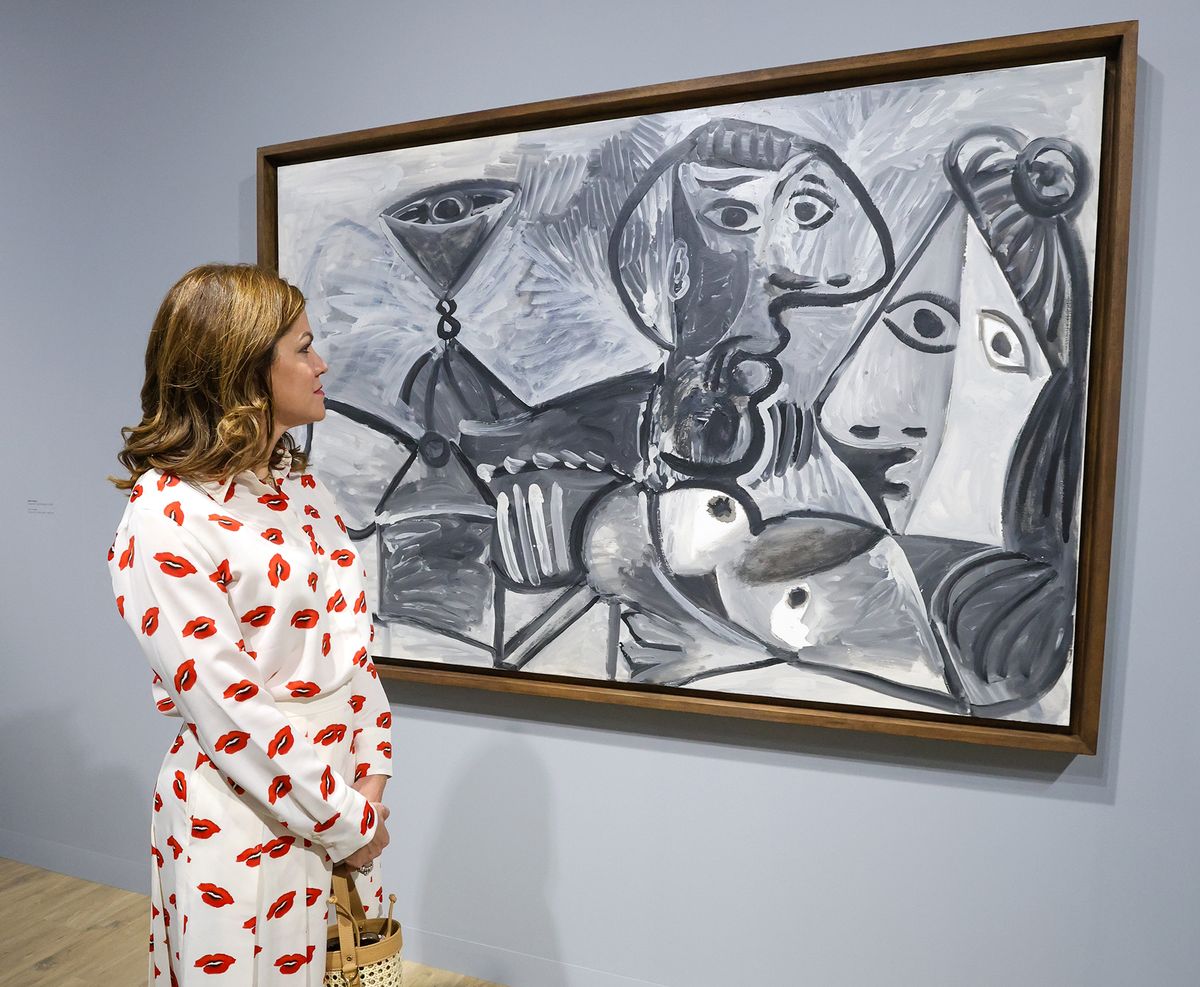 Picasso’s Couple with Cup (1969), on Acquavella’s stand, is priced at $30m, believed to be the most expensive work at the fair Photo: Liliana Mora