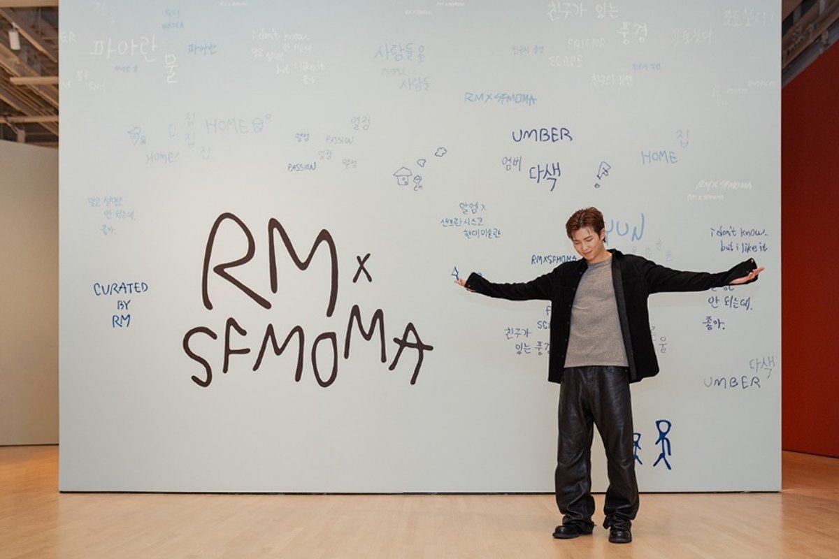 RM at his show at the San Francisco Museum of Modern Art Courtesy SFMoMA