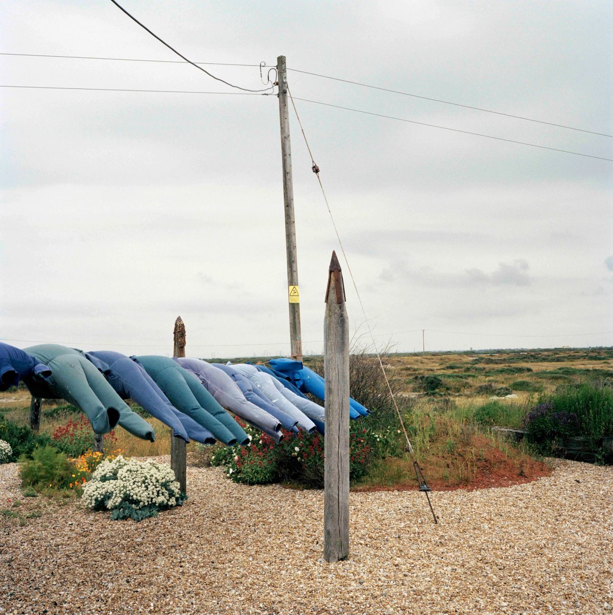 Peter Marlow, Overalls drying in Derek Jarman’s Garden (2005) Courtesy the Peter Marlow Foundation and Magnum Photos