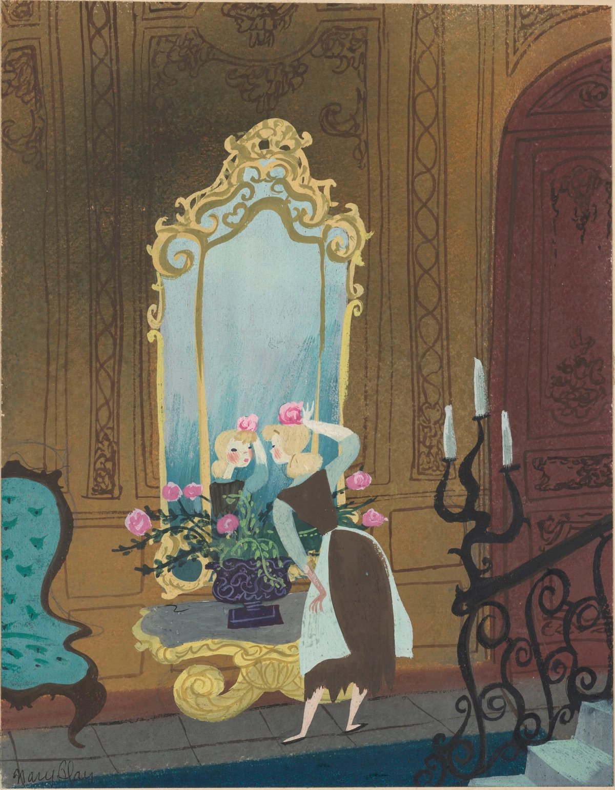 Mary Blair's concept art for Cinderella (1950) Walt Disney Animation Research Library © Disney