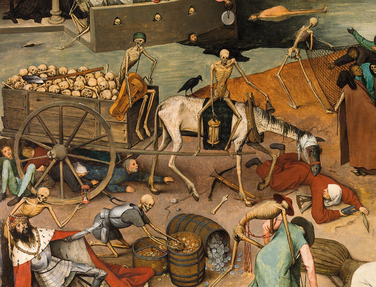 Lost details in The Triumph of Death (1562-63; detail) were reinstated by using copies of the work made by Bruegel’s sons © Museo Nacional del Prado