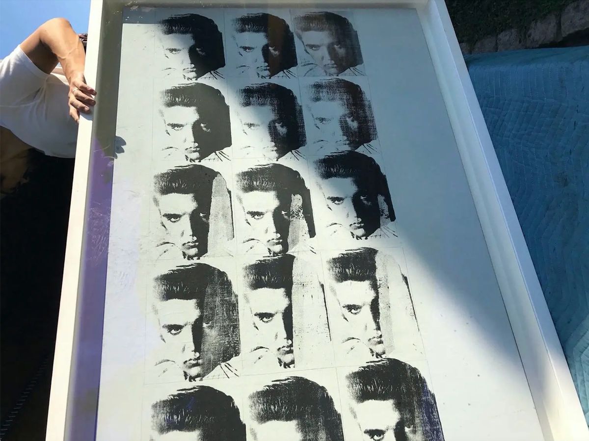 Andy Warhol's Elvis (21 Times) is one of five artworks that a lawsuit claims were badly damaged during a fire at Ron Perelman's estate in the Hamptons, New York. New York State Supreme Court filing