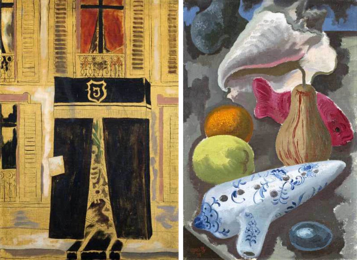 Left: Pompe Funèbre, 1928. Right: Still Life with Ocarina, 1931
© Estate of George Grosz, Princeton, NJ / VG Bild-Kunst, Bonn, Photo: Karen Blindow, © all rights reserved