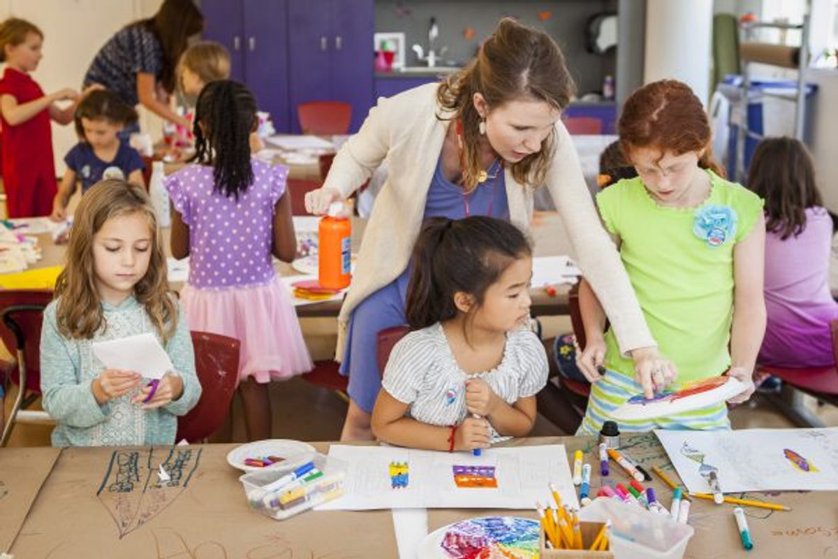Children attend summer art camp at the High Museum in Atlanta