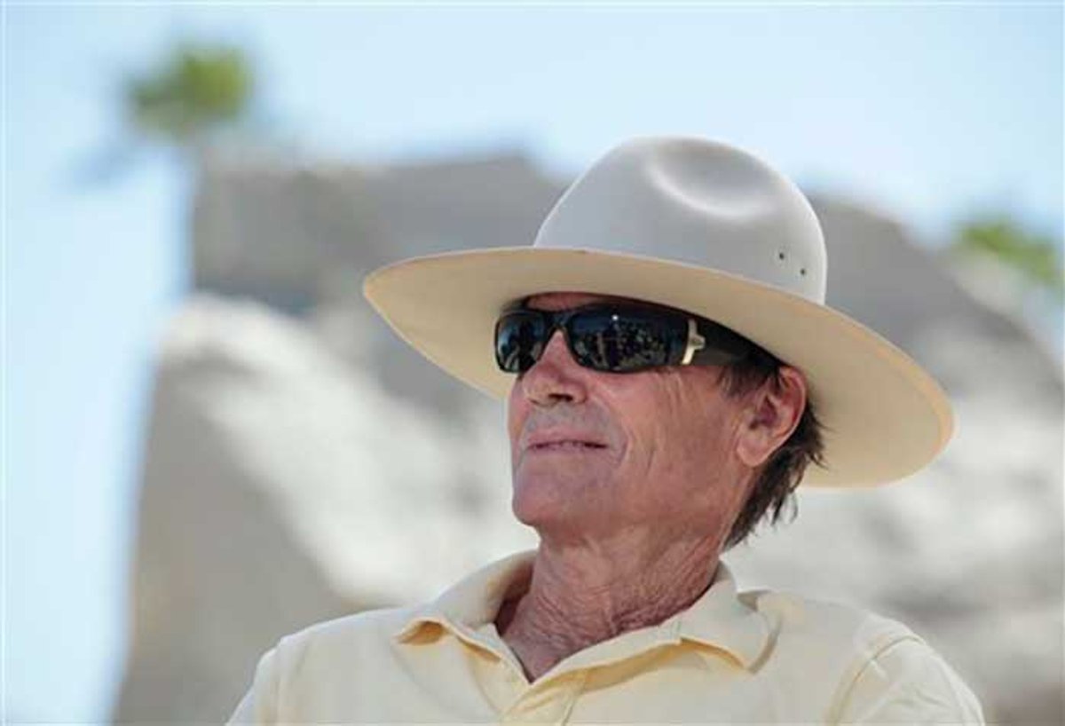 Heizer has been working on the series of geometric earthen mounds and concrete structures that make up City since the early 1970s Photo: AP Photo/Richard Vogel