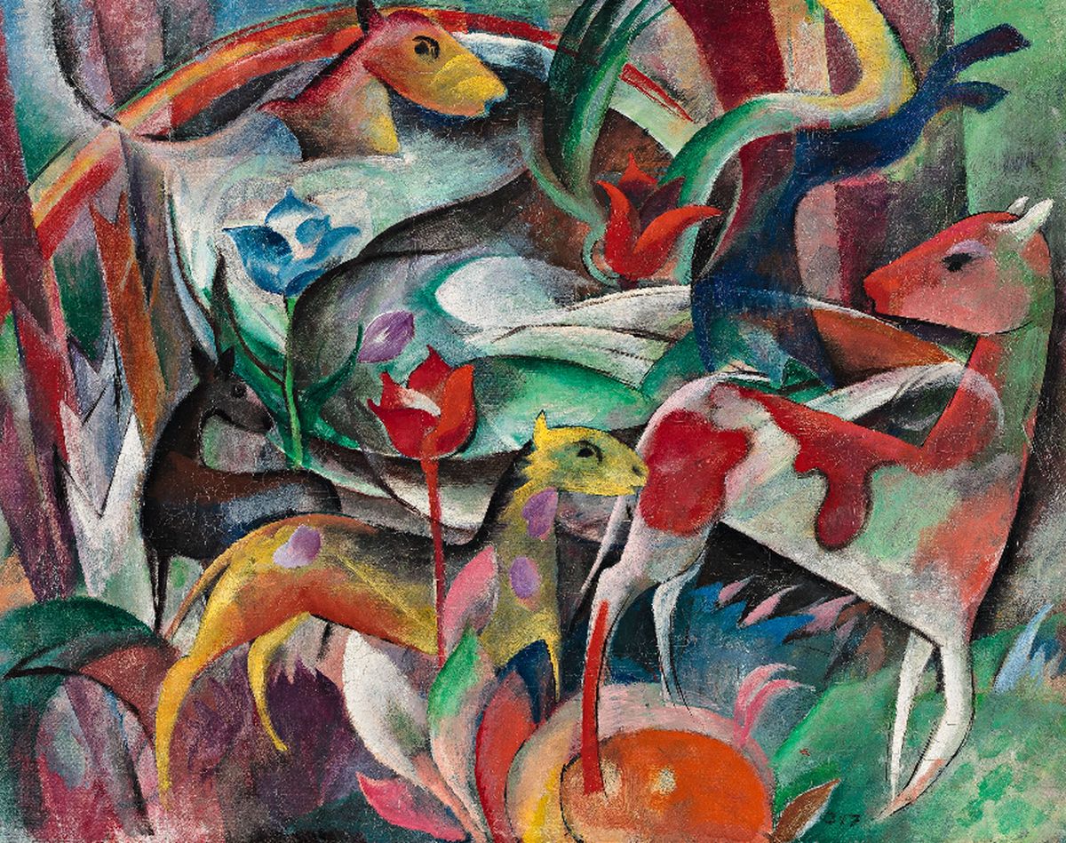 Heinrich Campendonk's Picture with Animals (1917) © Leopold-Hoesch-Museum & Papiermuseum Düren; VG Bild-Kunst, Bonn 2019; Photo: Peter Hinschläger