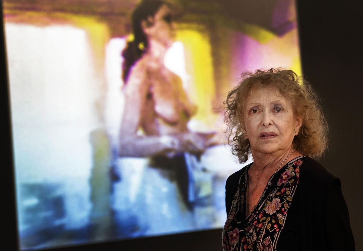 Carolee Schneemann at the exhibition her exhibition in Frankfurt Germany in 2017 ©  dpa picture alliance / Alamy Stock Photo