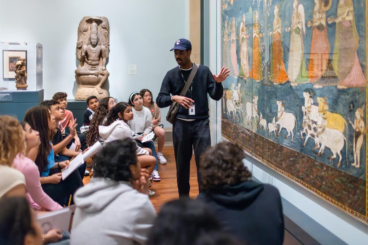 Students from Philadelphia take a tour of the Asian galleries at the Philadelphia Museum of Art Photo: Mark Stehle, courtesy Philadelphia Museum of Art