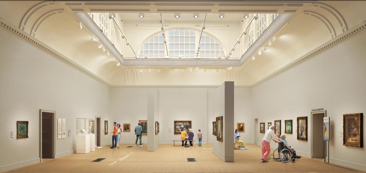 A rendering of the redeveloped Great Room in the Courtauld Gallery Photo: Nissen Richards Studio