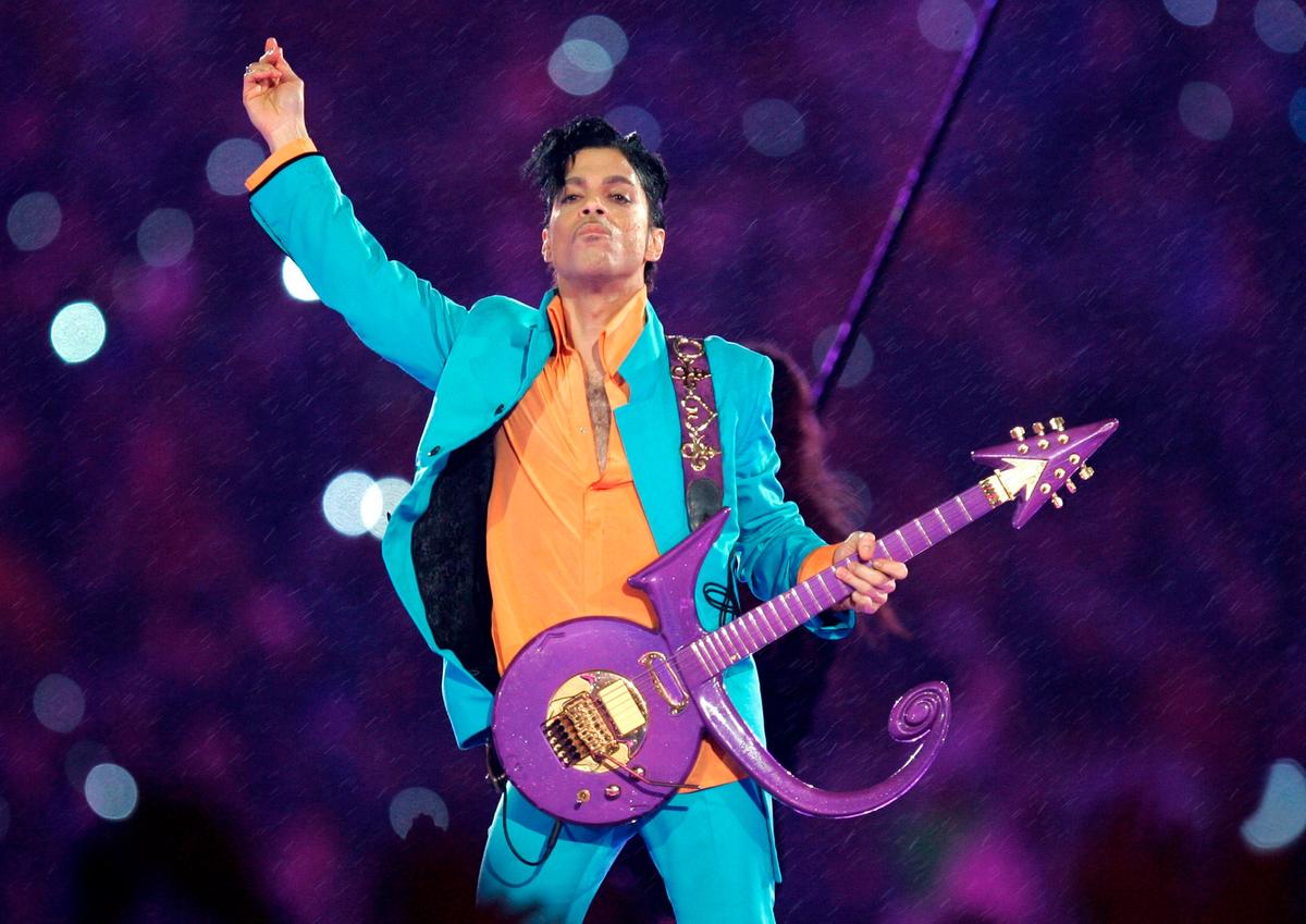Prince performing at the Super Bowl XLI in Miami AP Photo/Chris O'Meara
