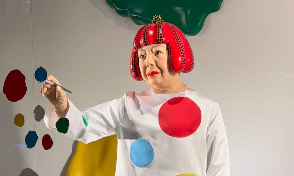 Promote Sale Price A Realistic Robot Of Japanese Artist Yayoi Kusama In Promote sale price a realistic robot of japanese artist yayoi kusama in