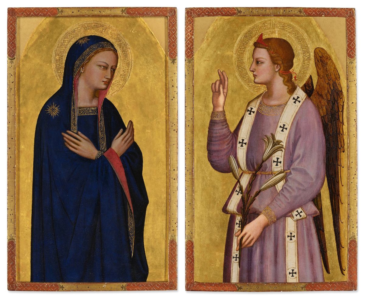 Nardo di Cione, Madonna Annunciate; Archangel Gabriel (14th c.)
Courtesy of Sotheby's