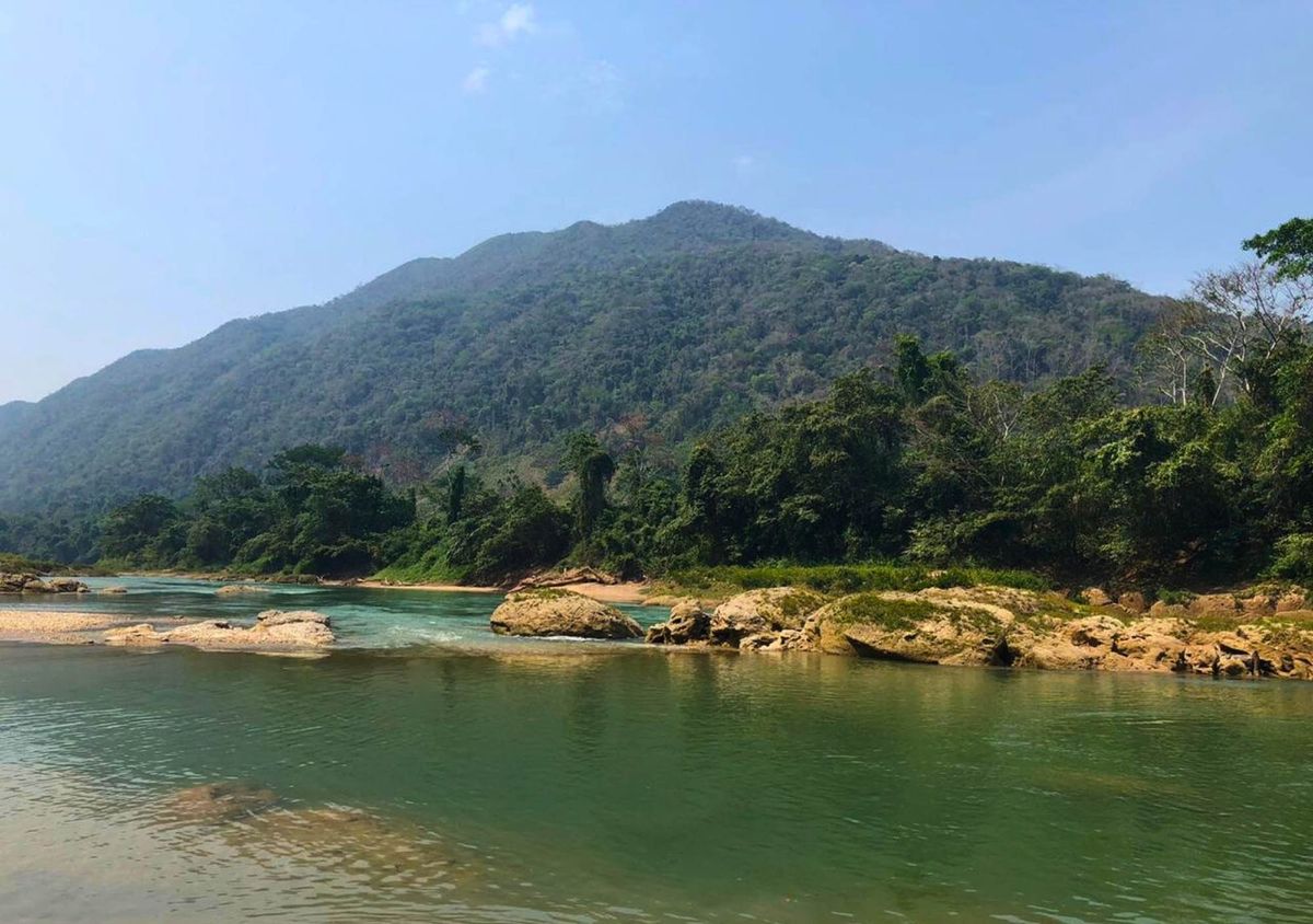 A stretch of the Lacantún River in the Mexican state of Chiapas where archaeologists have identified remnants of what they believe to be the Maya city of Sac Balam Photo by Josuhé Lozada Toledo, courtesy Instituto Nacional de Antropología e Historia
