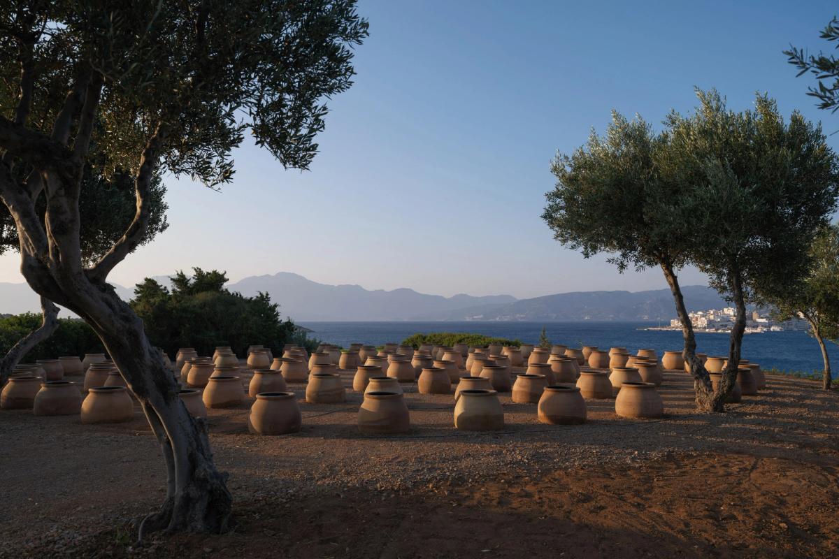 Danae Stratou’s Virtuous Spiral was made for Minos Palace Resort at Agios Nikolaos in Crete Photo: G&A Mamidakis Foundation & Loukianos Arnaoutakis