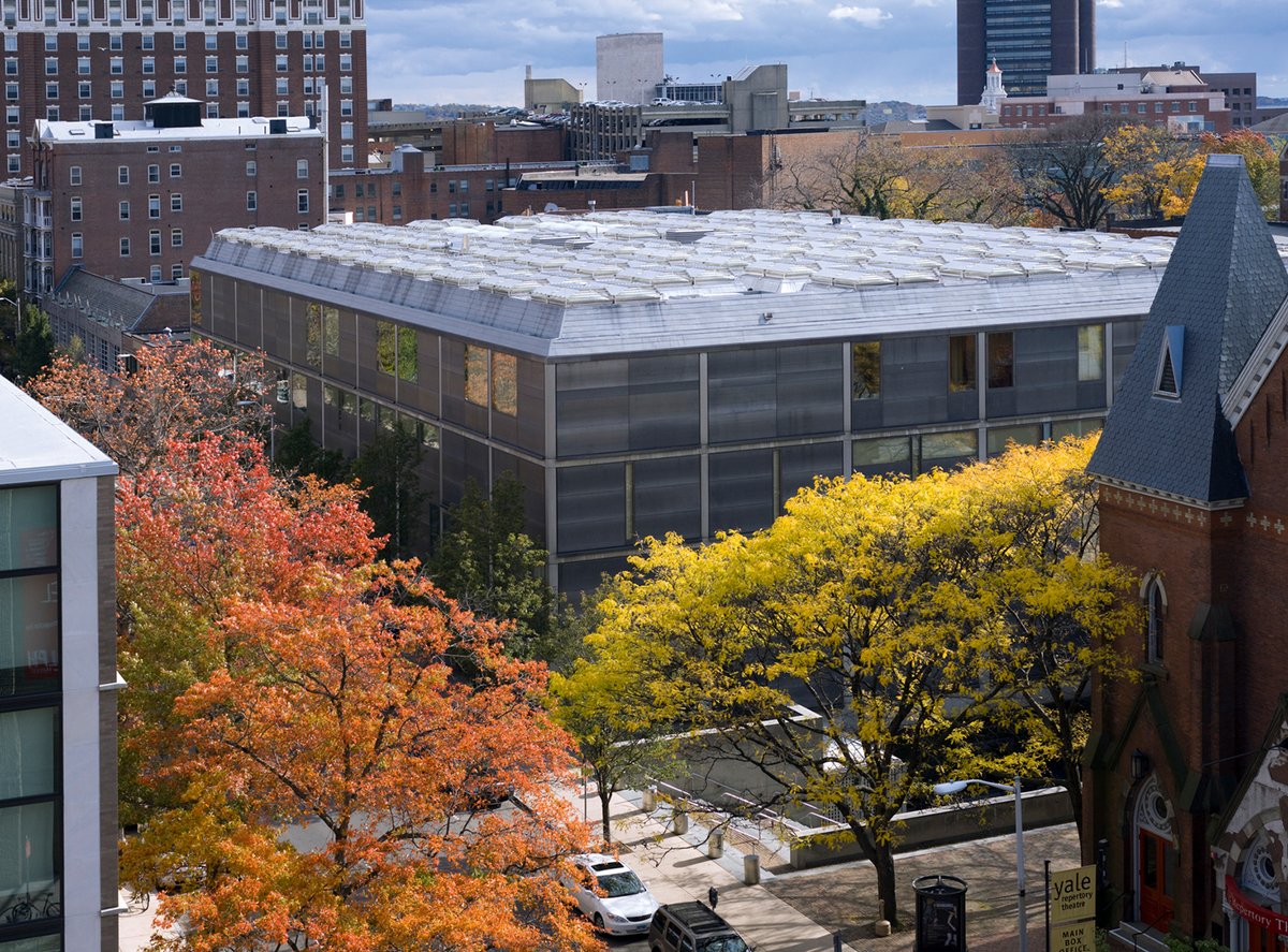 The roof of Louis Kahn’s 1977 building has 224 skylights, all of which were replaced as part of the renovation
Photo: Richard Caspole