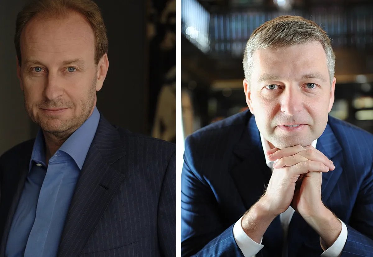 Yves Bouvier (left) and Dmitry Rybolovlev (right) Bouvier: Hpetit21; Rybolovlev: Francknataf