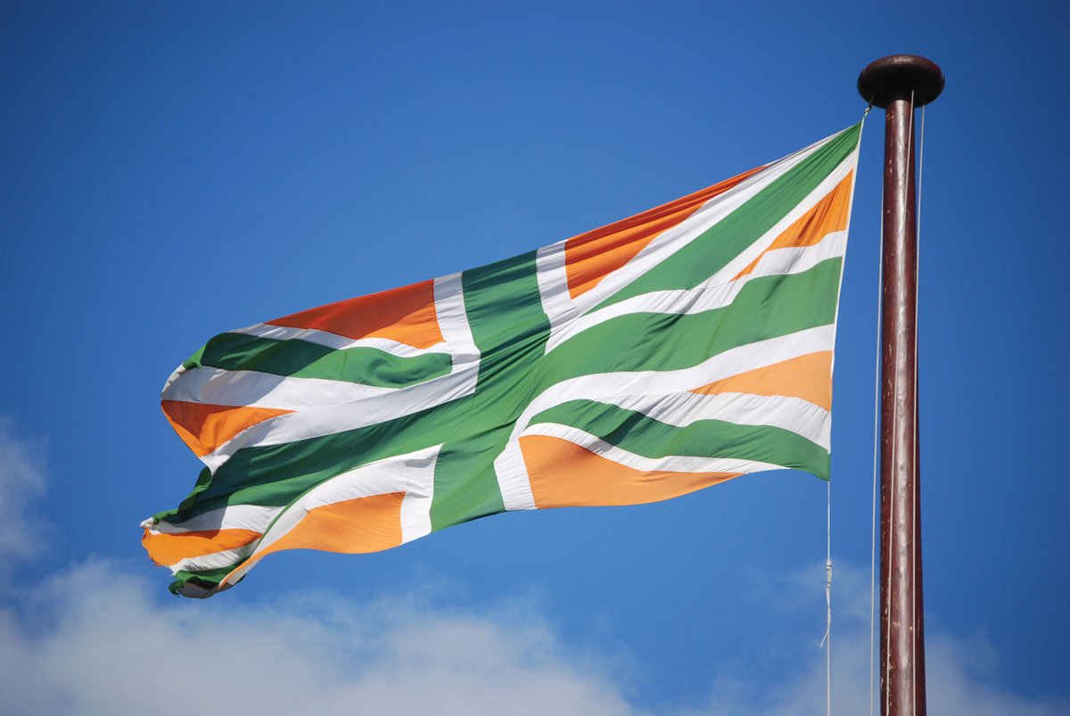 Mark Wallinger’s Oxymoron (1996). the Union Jack flag in Ireland’s colours, flew over the British Pavilion in 2001 © Mark Wallinger