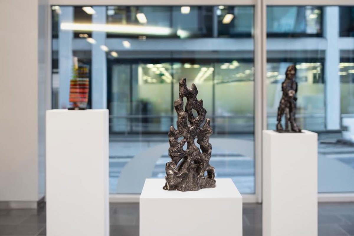 A selection of work from Hornby's show at Pinsent Masons including Zuza Mengham's Soma (2018) courtesy Nick Hornby