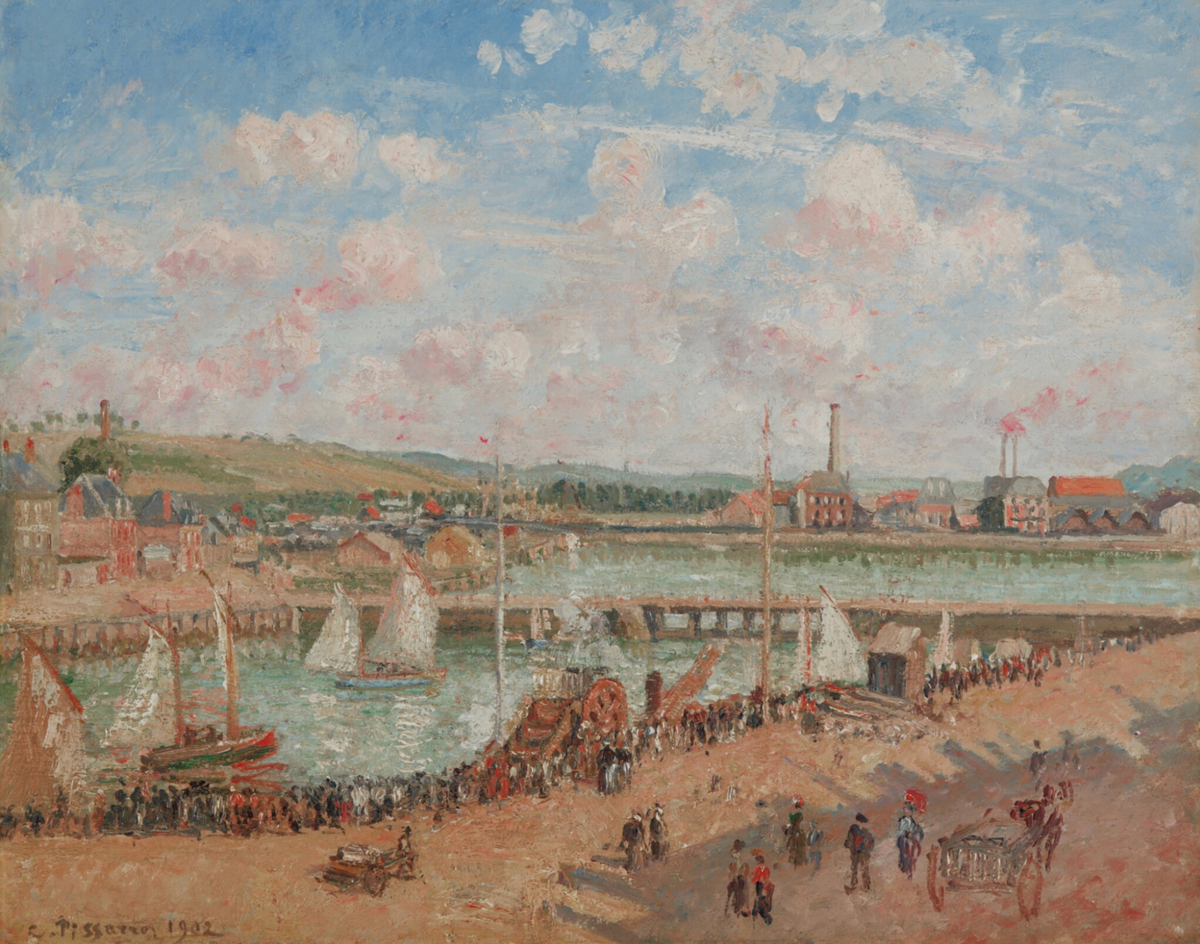 Camille Pissarro's Darse de pêche et bassin Duquesne (fishing dock and Duquesne basin, 1902)