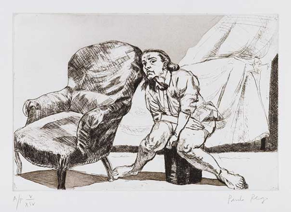 Paula Rego’s Untitled 3 (1999) from her abortion series
© Paula Rego Estate & Ostrich Arts; Courtesy of Ostrich Arts and Cristea Roberts Gallery