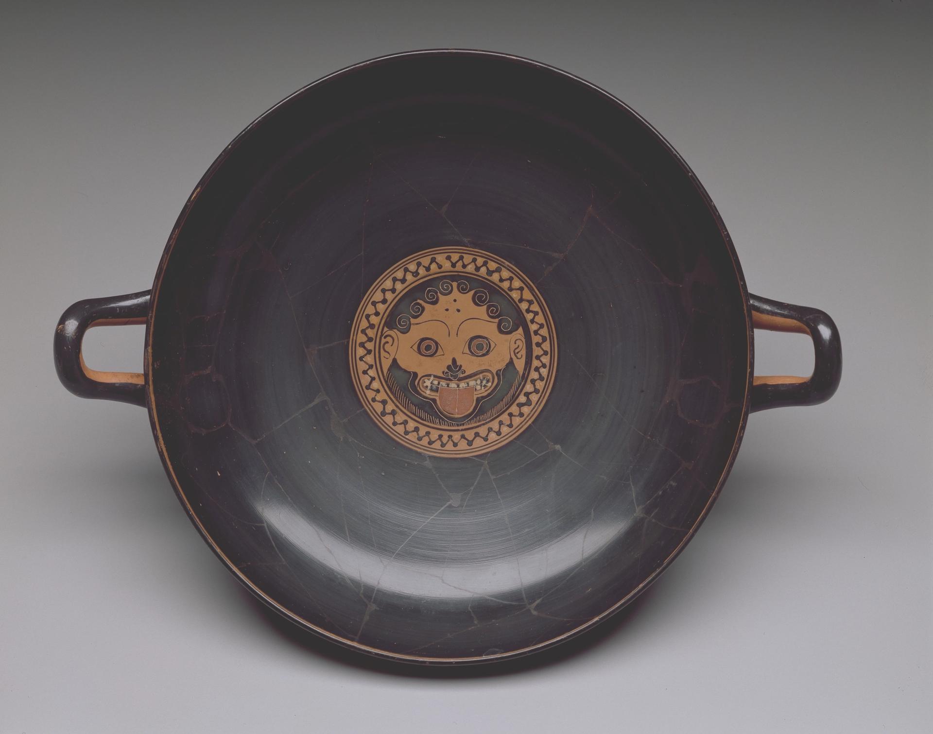 One of the works damaged is this Greek black-figure kylix, dated to the last quarter of 6th century BCE. Dallas Museum of Art. 
