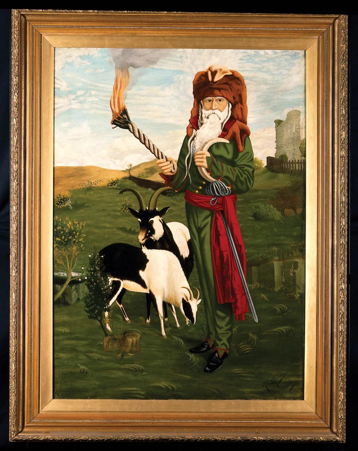 William Price of Llantrisant, in druidic costume, with goats by Alfred Charles Hemming (1918), Wellcome Collection, London. Courtesy of the Wellcome Collection