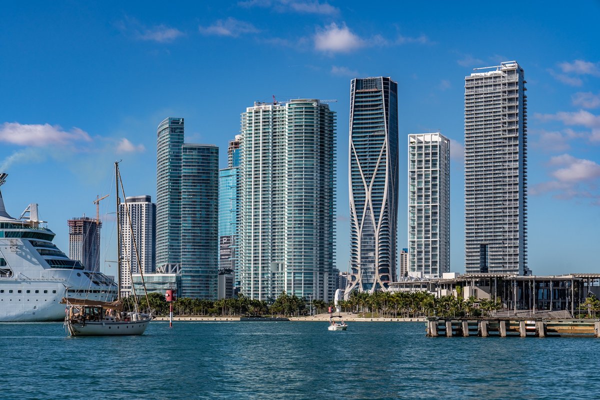 Downtown Miami seen from Watson Island Photo by BrilliantMiami, via Wikimedia Commons