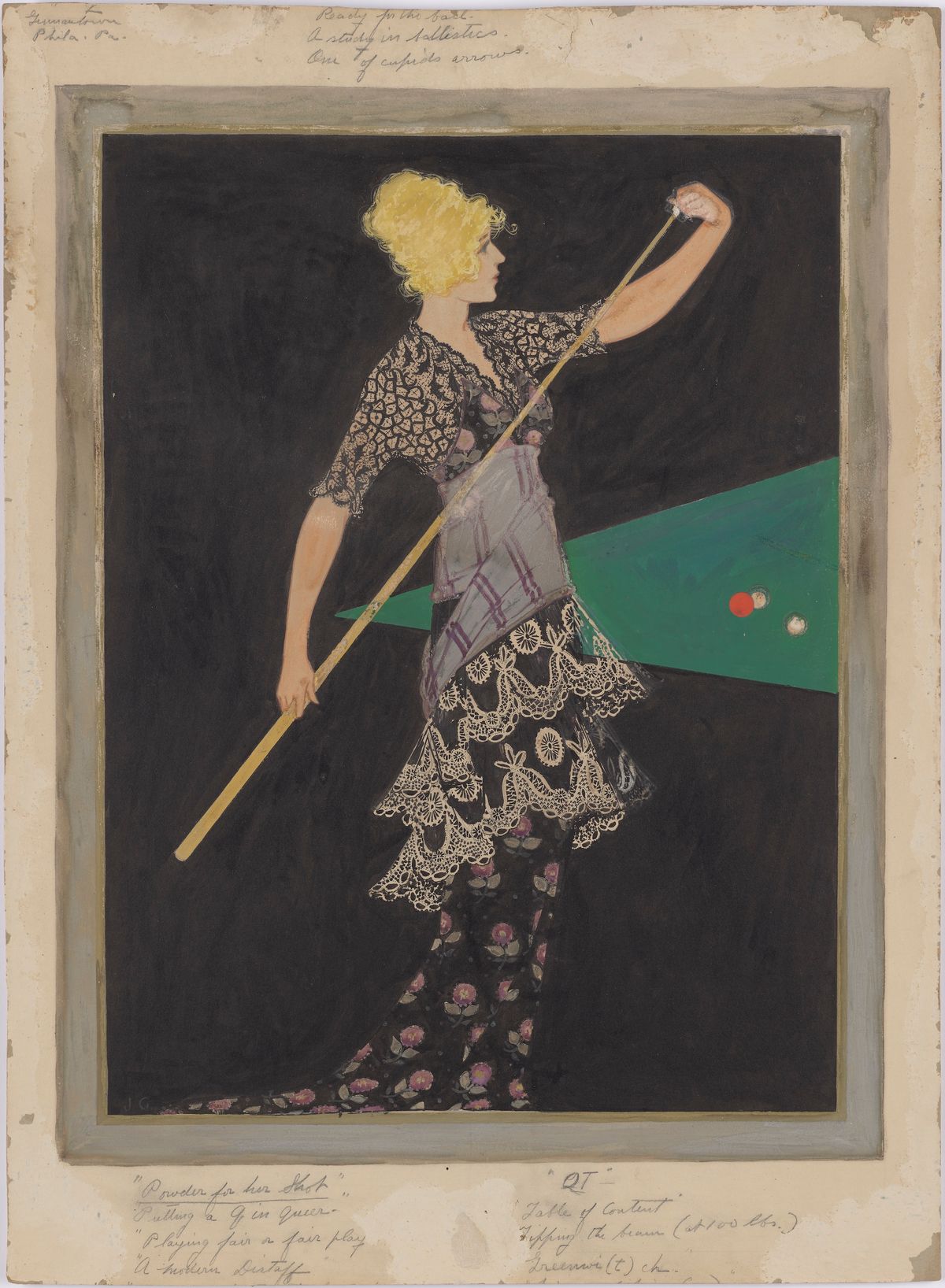 Jessie Gillespie Willing, Powder for Her Shot, around 1920 Lucas Museum of Narrative Art
