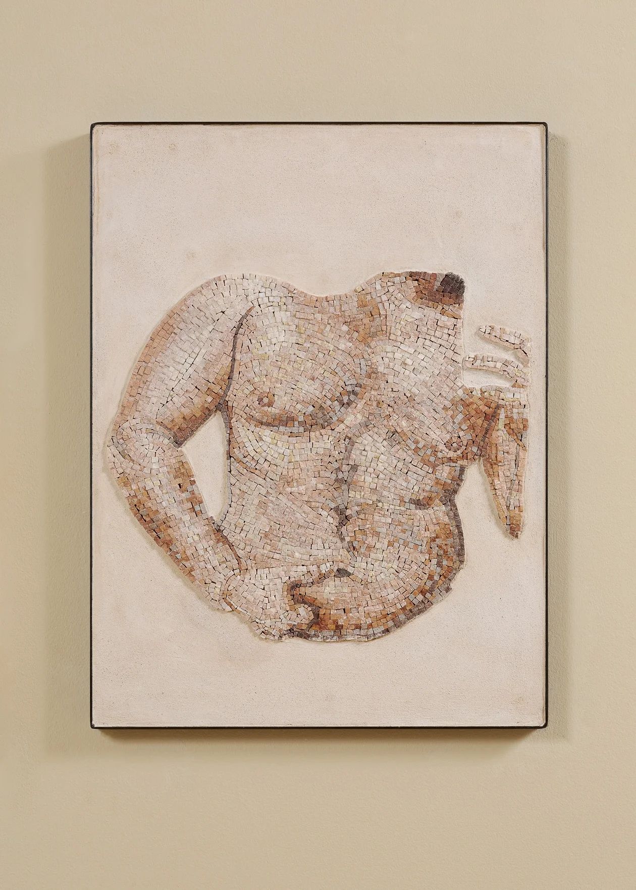 At Independent, the Milan-based gallery Secci is showing a solo stand by the artist Omar Mismar, whose work includes mosaics based on images from gay dating apps Photo: Stefano Maniero