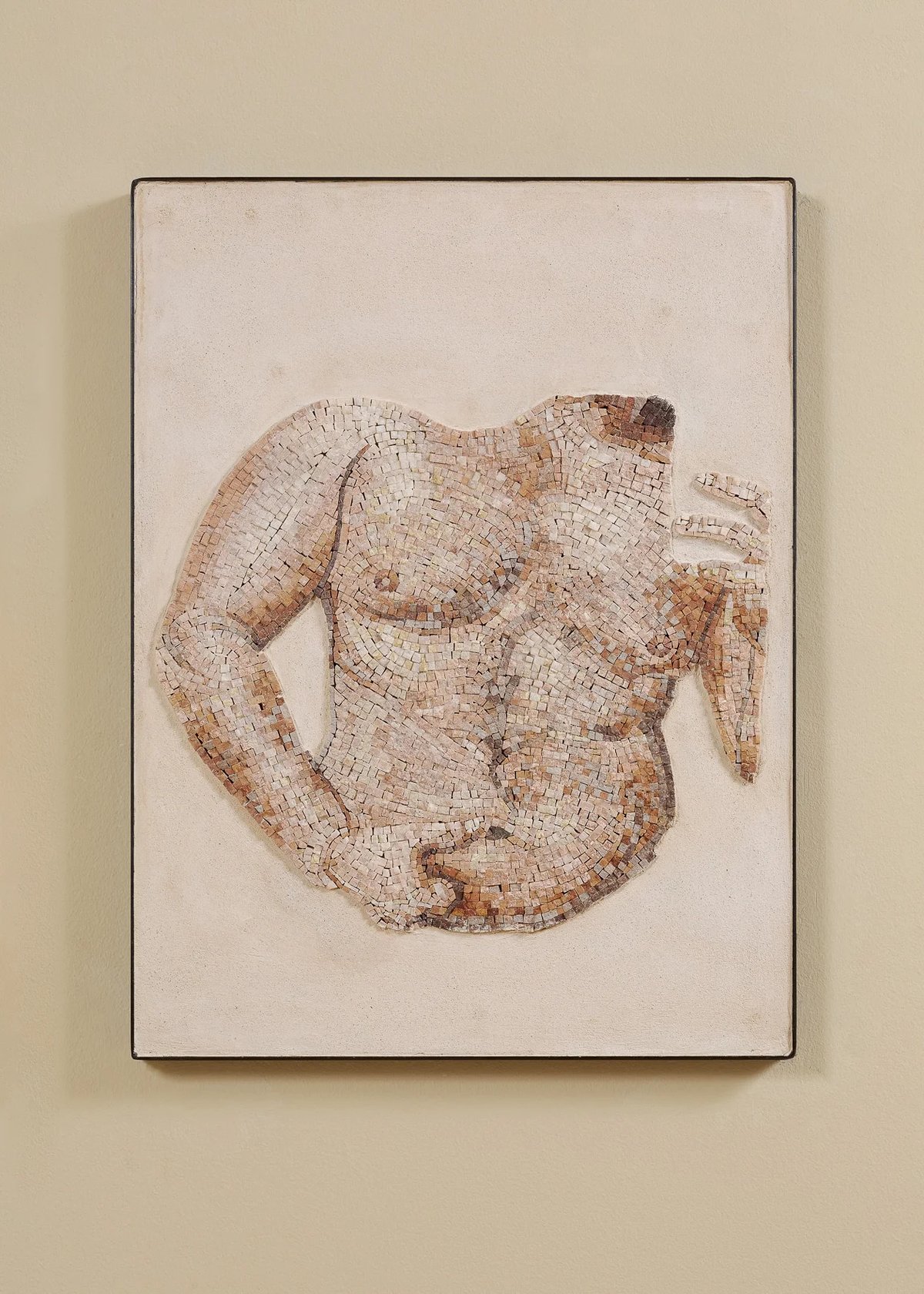 At Independent, the Milan-based gallery Secci is showing a solo stand by the artist Omar Mismar, whose work includes mosaics based on images from gay dating apps Photo: Stefano Maniero