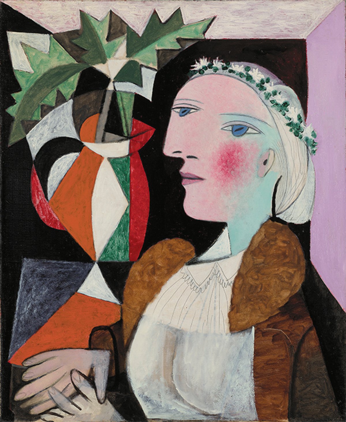 Pablo Picasso’s Femme au Vase de Houx (Marie-Thérèse) (1937) is on view at Gagosian
© 2025 Estate of Pablo Picasso/Artists Rights Society (ARS), New York; Photo: Sandra Pointet; Courtesy Gagosian