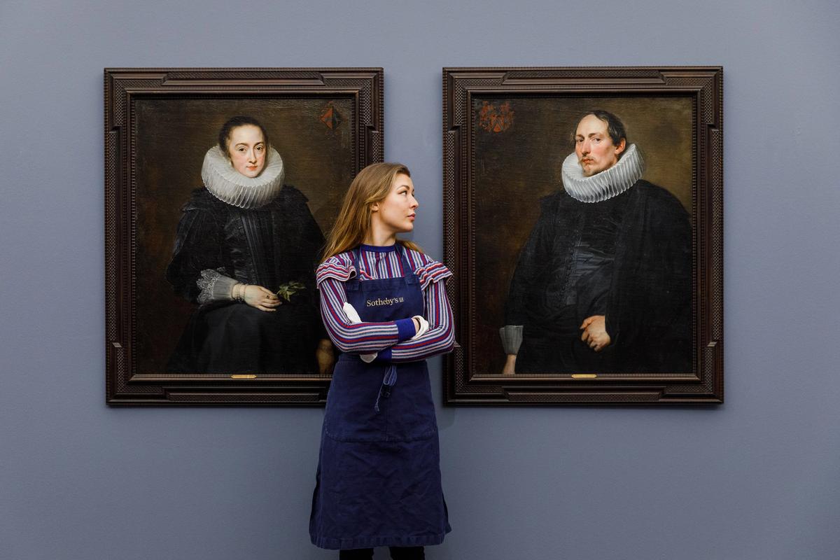 Anthony van Dyck's double portrait of Jacob de Witte and Maria Nutius

Courtesy of Sotheby's