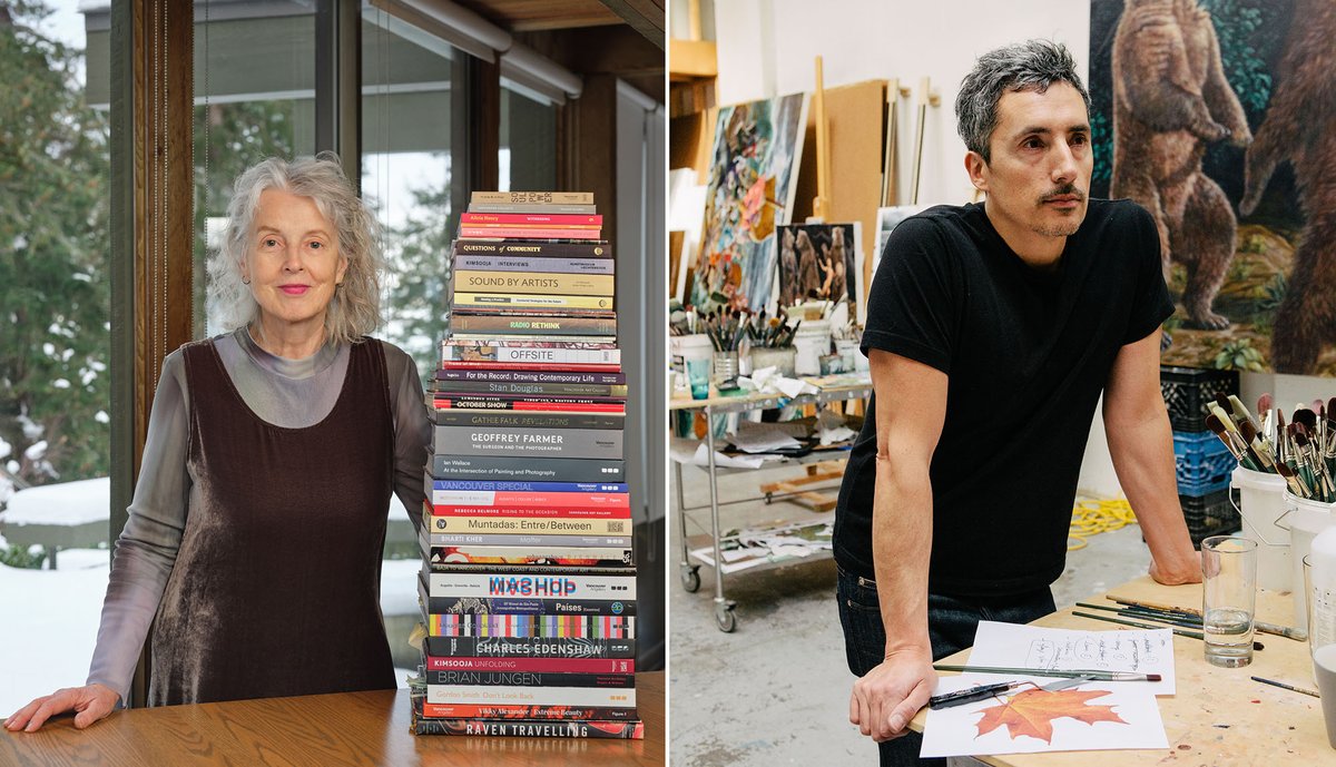 Recipients of the 2025 Governor General’s Awards in Visual and Media Arts include the curator Daina Augaitis (left) and the artist Kent Monkman (right) Augaitis portrait: Courtesy of Canada Council for the Arts. Monkman portrait: Photo by Aaron Wynia
