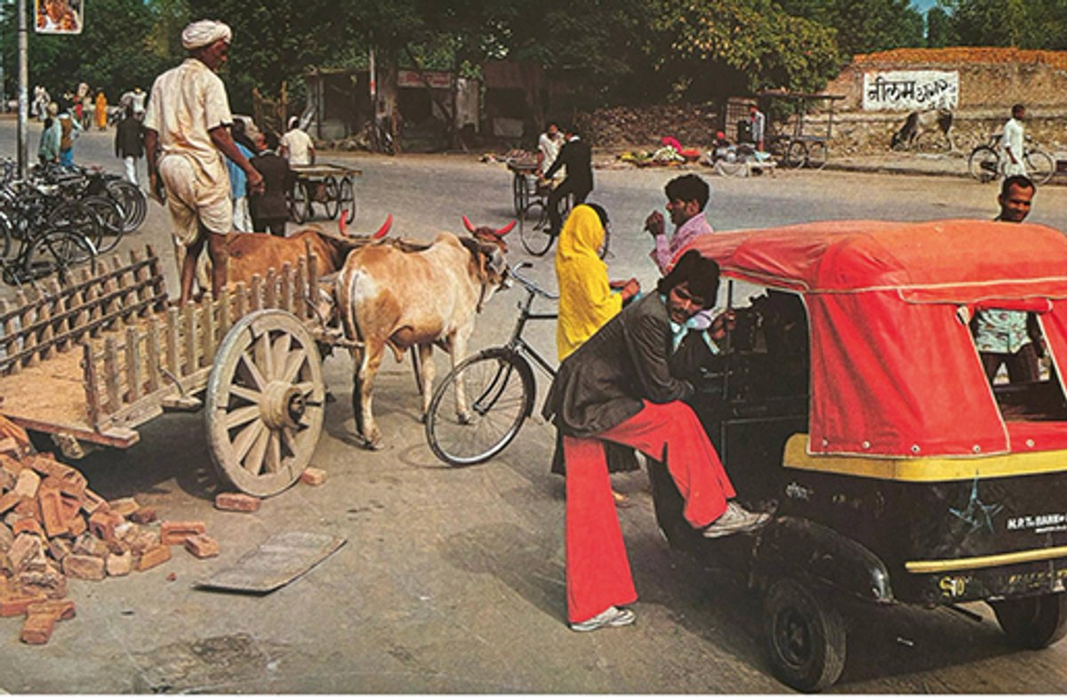 Raghubir Singh’s Street Scene, Udaipur (around 1980s) is on show at Mehrangarh Fort © The Estate of Raghubir Singh; Jhaveri Contemporary