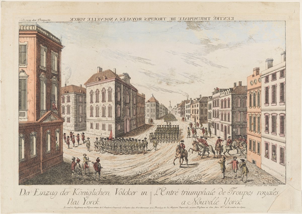 A scene from the American Revolutionary War: Franz Xaver Habermann’s Triumphal Entry of Royal Troops into New York (around 1776)
Museum of the City of New York