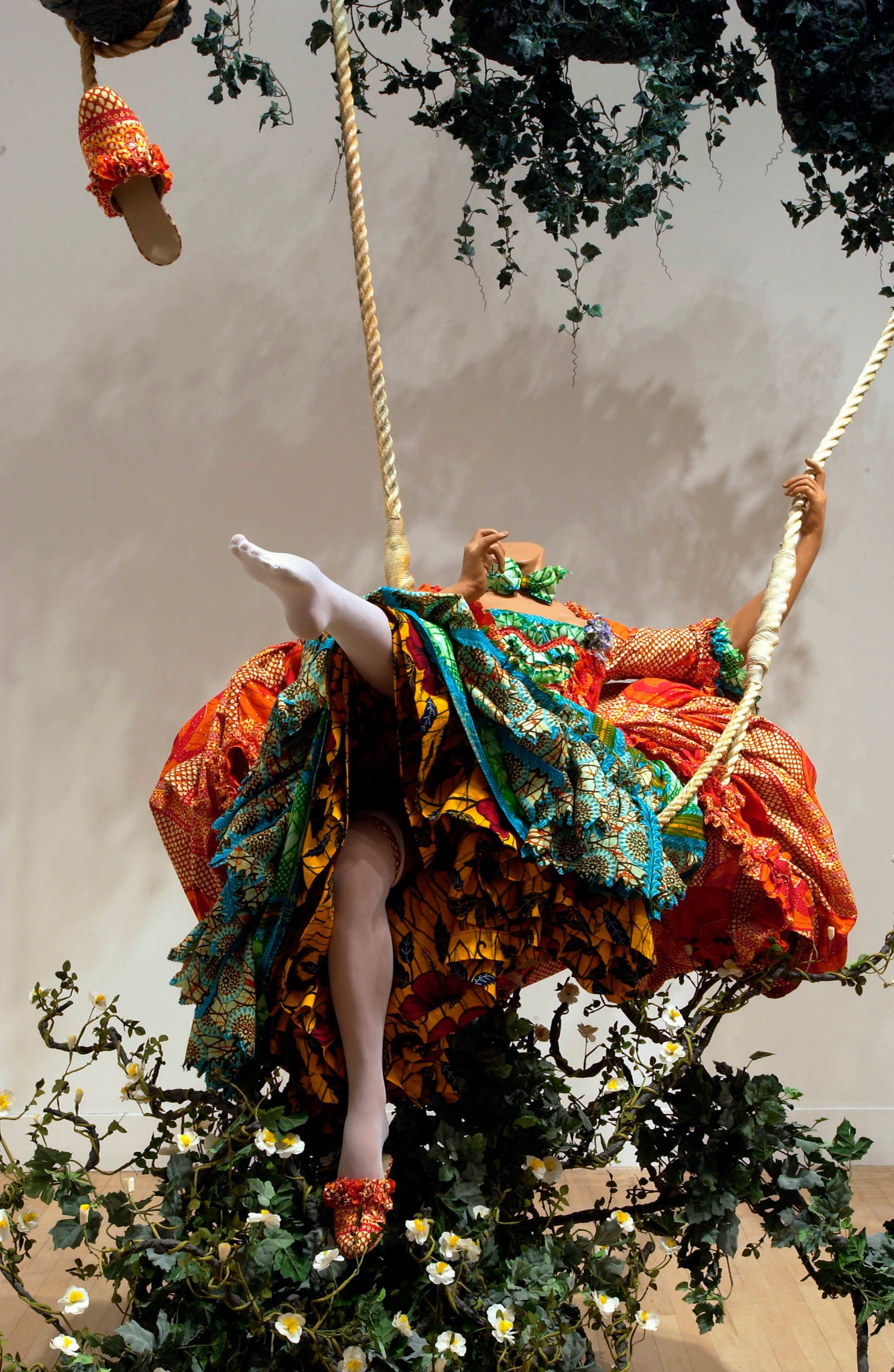 Yinka Shonibare, The Swing (after Fragonard) (2001), which will be included in Tate Modern‘s The 90s: Art and Fashion exhibition, opening on 8 October

© Yinka Shonibare. Tate