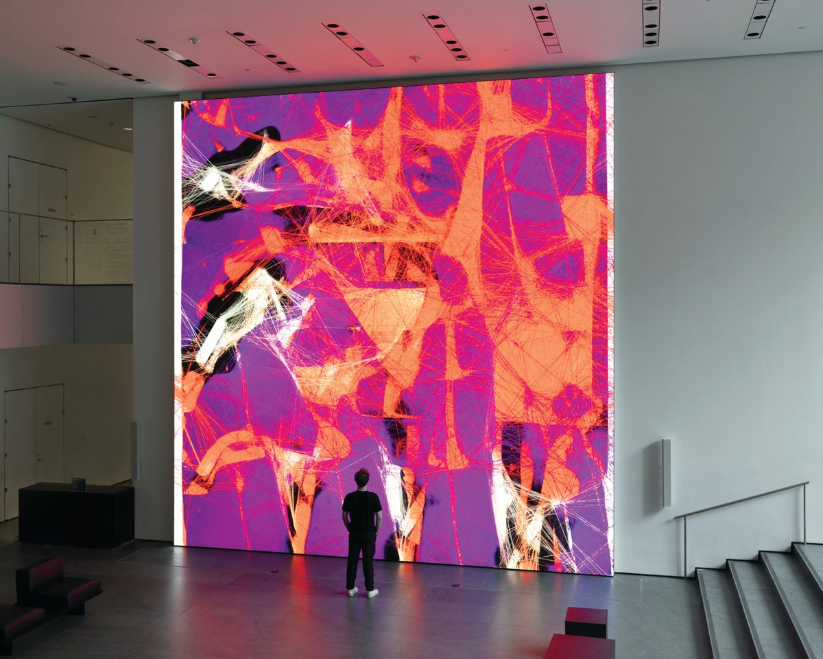 Installation view of Refik Anadol: Unsupervised at the Museum of Modern Art, New York, 2022 Photo: Robert Gerhardt, © Museum of Modern Art, New York