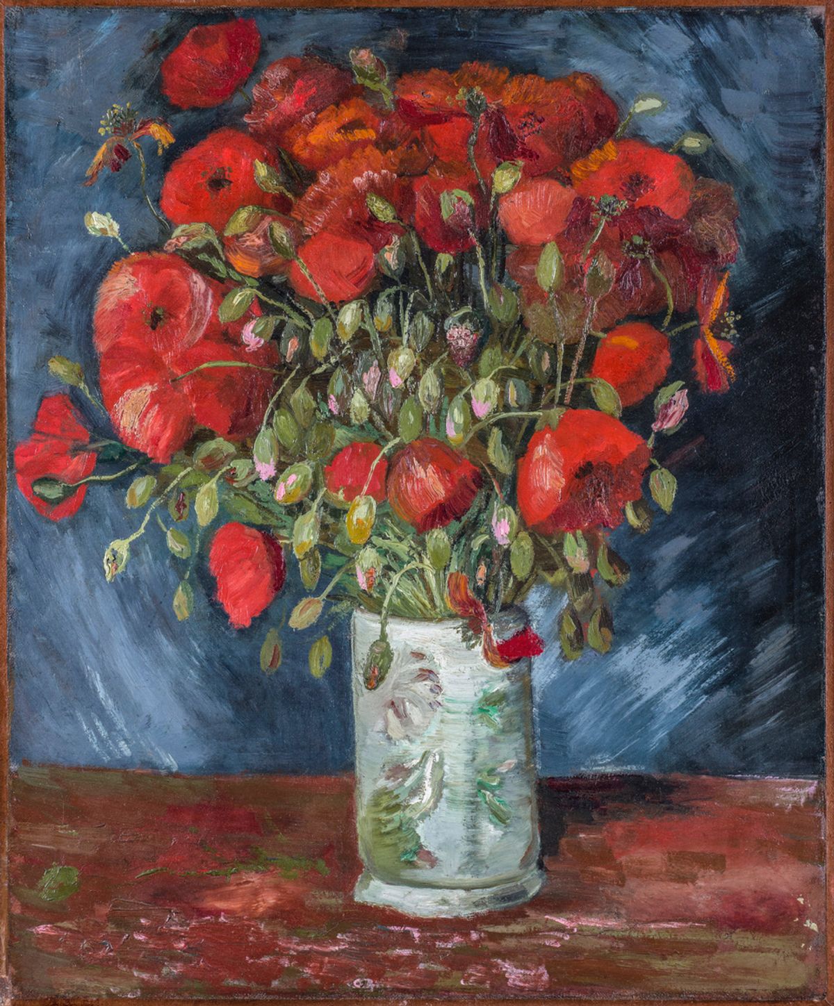 Van Gogh, Vase of Poppies (1886), Wadsworth Atheneum Museum of Art, Hartford, Connecticut, Bequest of Anne Parrish Titzell 