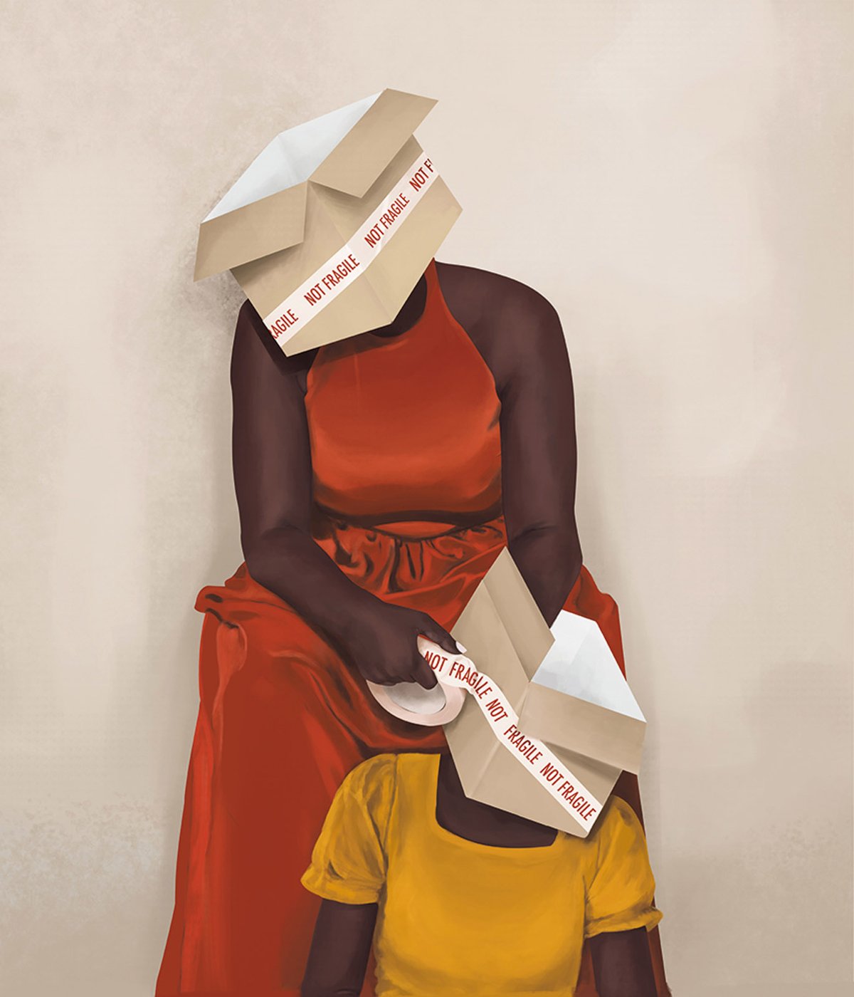 Charlene Komuntale’s Autumn dresses (2021) will be on show as part of Abu Dhabi Art’s African art section