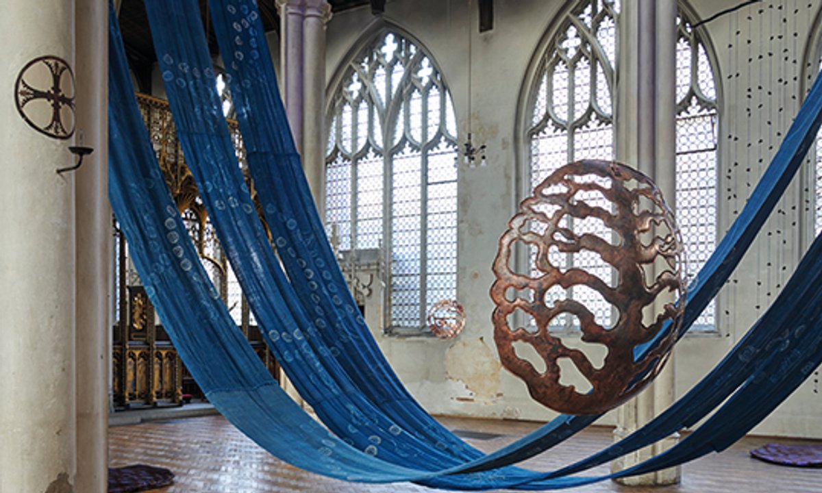 Image accompanying source report: A 27-Metre Batik in a Gothic Church: Bagri Foundation Opens Its First London Exhibition