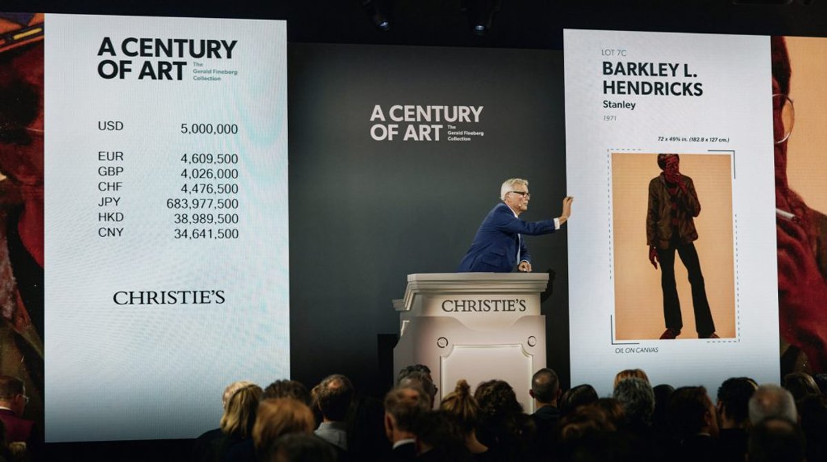 Christie's evening auction of Gerald Fineberg’s collection in New York in May
Courtesy of Christie's